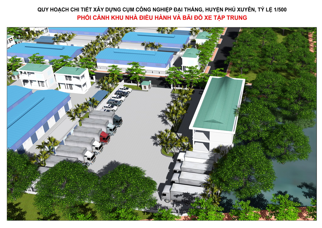 Detailed planning for construction of Dai Thang industrial cluster, Phu Xuyen district, 1/500 scale