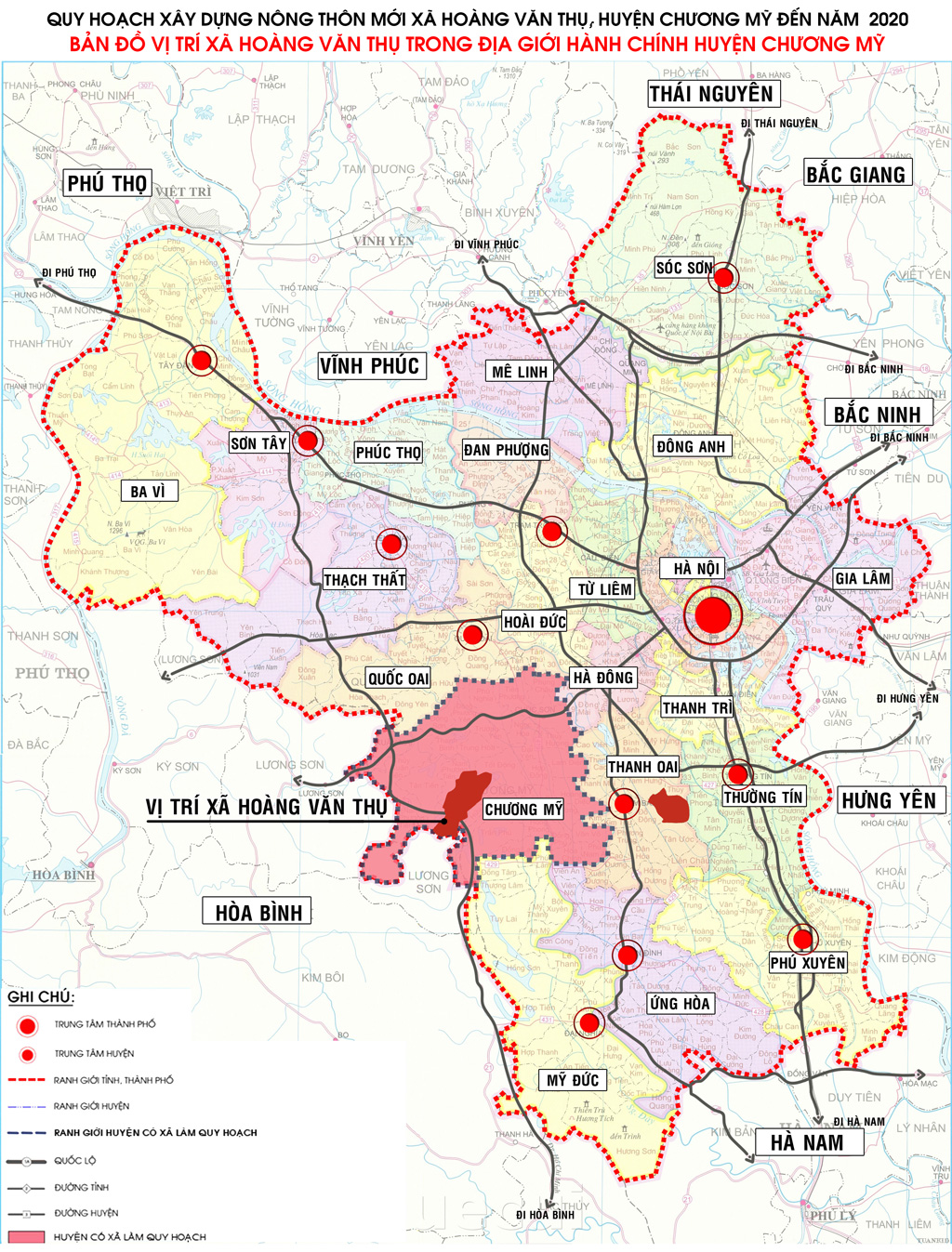 Planning new rural construction Hoang Van Thu Commune, Chuong My District 2020